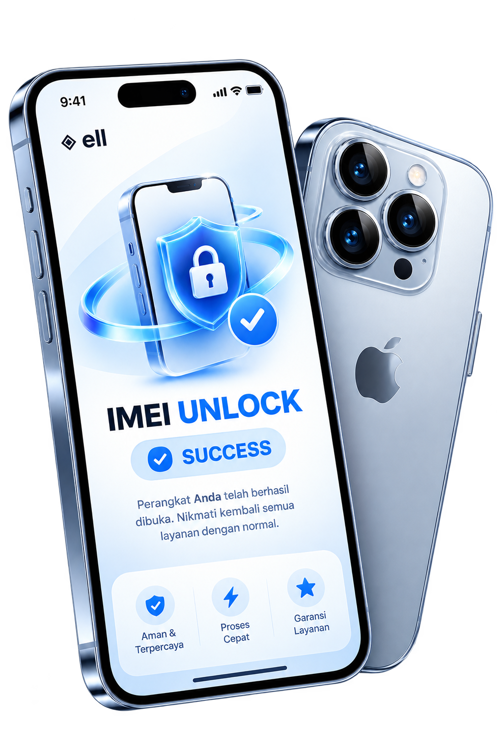 iPhone premium dengan status IMEI Unlock Success