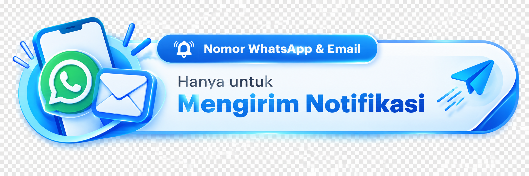 Nomor WhatsApp & Email hanya untuk mengirim notifikasi status Orderan